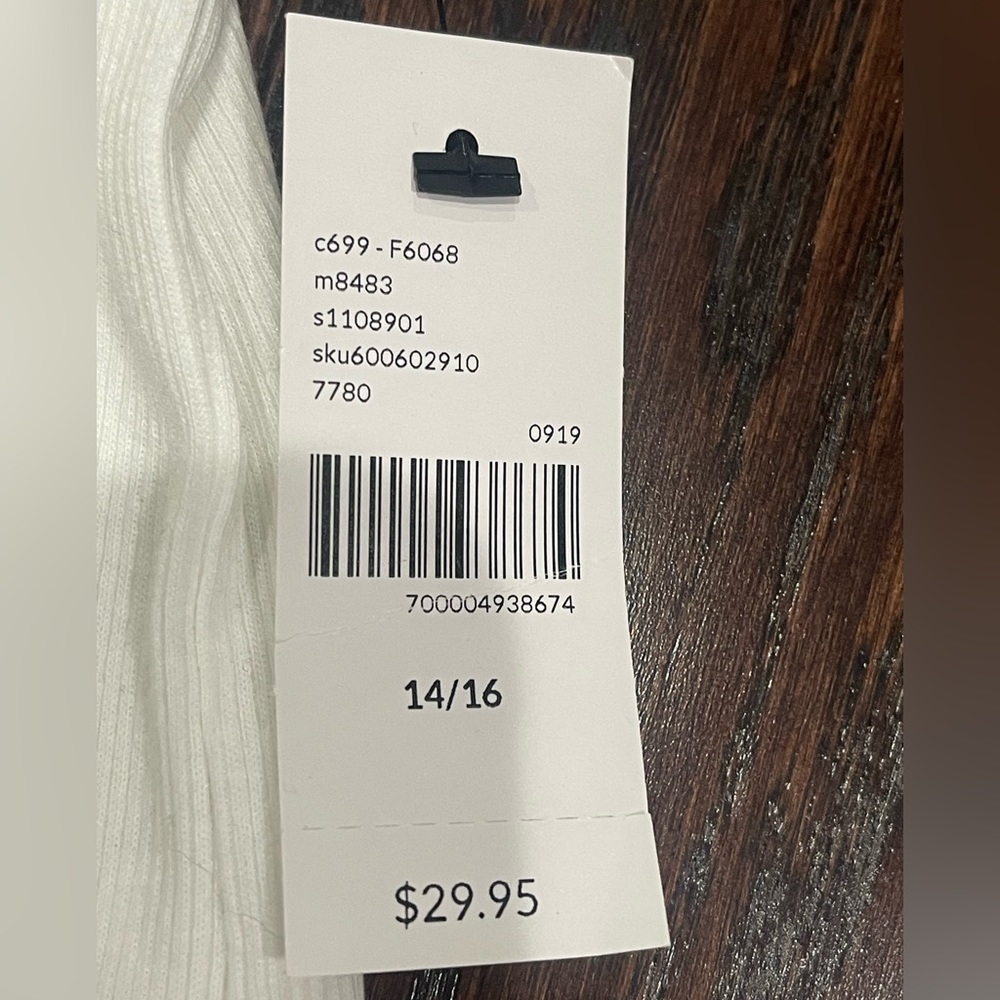 Lane Bryant Long Sleeve Turtleneck Ivory Plus Size 14/16 NEW - Picture 6 of 6